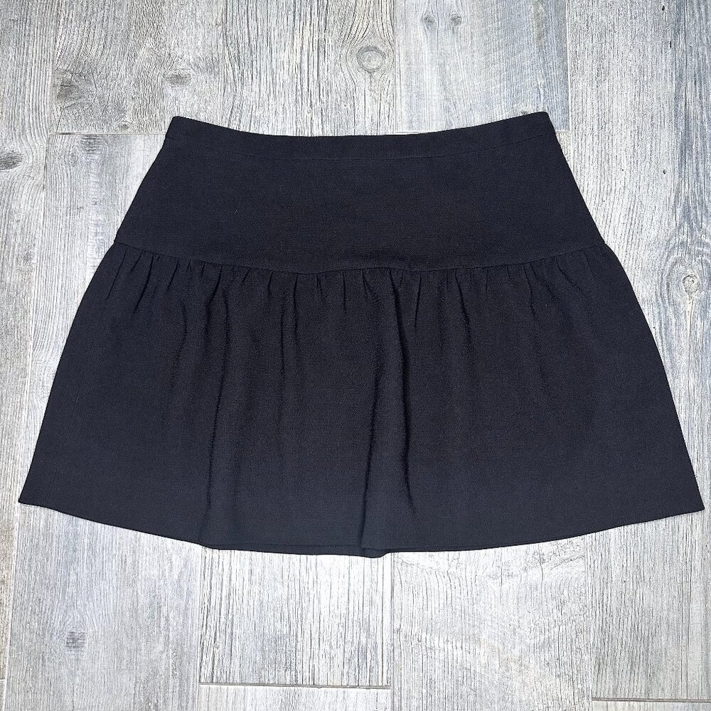 J. Crew Woman's Black Lined Pleated MIni Skirt